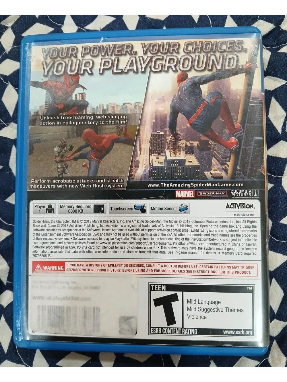 The Amazing Spider-man (Sony PlayStation PS Vita, 2013)